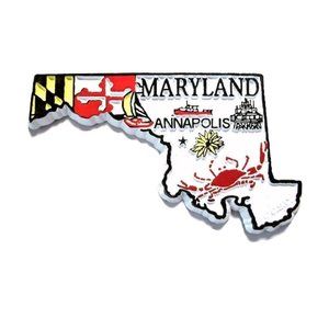Maryland State Symbols Refrigerator Die Cut Magnet - NEW Fast Ship